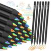Shuttle Art 120 Pack Rainbow Pencils Bulk, 7 Colors in 1 Rainbow Colored Pencils, Pre-sharpened, Break-resistant Black Wooden Pencil for Kids and Adults Coloring, Drawing, Sketching, Doodling, Gifts