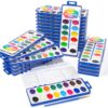 Shuttle Art 16 Colors Watercolor Paint Set Bulk, Pack of 24, Watercolor Paint Set with Paint Brushes for Kids and Adults, Washable Paint for Classroom, Parties, Kindergarten and Art Activities
