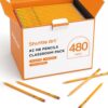 Shuttle Art 480 Pack #2 HB Pencils Pre-Sharpened, Bulk Pencils with Erasers