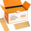 Shuttle Art 800 Pack #2 HB Pencils Pre-Sharpened, Bulk Pencils with Erasers