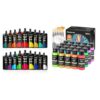 Shuttle Art Acrylic Paint Bundle, Set for 18 Regular Colors Pouch (120ml/4oz) + 20 Metallic Colors in Bottle (60ml/2oz)