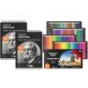 Shuttle Art Colored Pencils Bundle, Set of 172 Colors Colored Pencils + 260 Sheets Artist Sketch Books