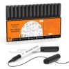 Shuttle Art Dry Erase Markers, 15 Pack Black Magnetic Whiteboard Markers with Erase,Fine Point Dry Erase Markers Perfect For Writing on Whiteboards, Dry-Erase Boards,Mirrors for School Office