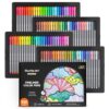 Shuttle Art Fineliner Pens, 100 Colors 0.38mm Fineliner Color Pen Set Fine Line Drawing Pen Fine Point Markers Perfect for Adult Coloring Books Drawing and Journal Art Projects