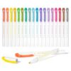 Shuttle Art Pastel Highlighters, 18 Colours Dual Tip Highlighters, Highlighter Markers Assorted Colours, Perfect for Colouring, Underlining, Highlighting, Journaling in School Office Home