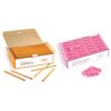 Shuttle Art Pencils and Erasers Bundle, Set of 350 Pack Sharpened Yellow Pencils + 120 Pack Pink Erasers Bulk