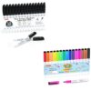 Shuttle Art Wet Erase & Dry Markers Bundle - 15 Colors Dry Erase Markers + 15 Pack Black Wet Erase Markers
