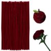SHWAKK 200 Pcs Pipe Cleaners Chenille Stems, Wine Red Craft Pipe Cleaner