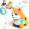 SHXYKZ Baby Toys for 6-12-18 Month, 3-in-1 Musical Puppy Toy, Crawling & Walking Toys for 1 Year Old Boy Girl Gifts, Birthday Gift, Bilingual Learning Educational Puppy for 7 8 9 10 Months