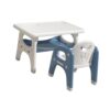 SiaBiced Kids Drawing Table and Chair Set Furniture Set Activity Children Desk and Chair Set for Home Play Room Gift Indoor, Blue Gray