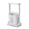 SiaBiced Rolling Laundry Hamper Rack, Movable Clothes Rack and Laundry Basket Organizer for Household Storage, for Bedroom
