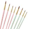 Sibba 8 Pcs Fine Detail Paint Brush Set Fine Tip Paint Brushes Pink Blue
