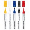 Sibba Fine Tip Paint Pens for Metal, Oil Based Markers, 5 Colors Dual Permanent Markers Plastic, Golf Club Paint, Red Pen Car Pens, Automotive Wood, Rock, Glass, Ceramics