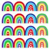 SICOHOME Boho Bulletin Board Borders,48pcs Bulletin Borders Stickers,Boho Classroom Decor,Rainbow Bulletin Board Trim Back to School Decoration,Waterproof Back to School Classroom Office Chalkboard