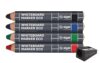 SIGEL BA013 Board markers - wipeable with a damp or dry cloth - black/blue/green/red - cone-shaped - 1-5 mm - 4 pcs in set - for whiteboards