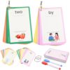 Sight Word Flash Cards – 100 Fry & Dolch Dry Erase Flash Cards with Markers for Kids Ages 4–8 – Reading Flash Cards, Writing & Spelling Practice for Preschool, Kindergarten, 1st & 2nd Grade