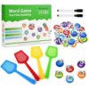 Sight Words Learning Game, Dolch Word Literacy & DIY Swat Educational Game with Dry Erase Flying Cards, Montessori Spelling Toys for Kids, Classroom Must Haves, Teacher Supplies, Back to School