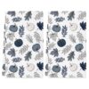 Siilues Fall Kitchen Towels Set of 2,18x26 Inch Blue Pumpkin Maple Leaf Vintage Fall Decorations for Home Dish Towels Seasonal Autumn Thanksgiving Home Kitchen Decor Hand Towels (Blue 02)