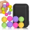 Silicone Magnetic Balls - 8 PCS Textured Stress Relief Fidget Toys for Kids Adults, Quiet Sensory Desk Toy for Anxiety Autism ADHD, Multi-Colored Massage Balls Gift Set