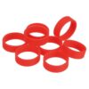 Silicone Rubber Bands 200Pcs Silicone Rubber Bands Rings Cable Ties Strong Elastic Non-Slip Cord Wraps Multicolor