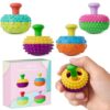 Silicone Thumb Rocker Fidget Toys for Kids Adults ,4PCS Stress Relief Sensory Toys for Autism ADHD Anxiety,Fun Textures Gadgets,Office Desk Toy,Stocking Stuffers for Women Men Teen Gifts