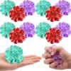 Silipull 12 Pack Crunchy Stress Balls for Kid Bead Filled Noisy Stress Balls Sensory Fidget Toy Funny Squeeze Ball for Anxiety Relief Birthday Party Favor Goodie Bag Stuffer Classroom Prize Adult Teen