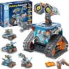 Sillbird Robot Building Kit with Remote Control STEM Gifts for Kids Age 8-12, Coding Robotics Toy Set for Boys' Birthday, Buildable 5-in-1 Models with 473 Pieces