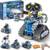 Sillbird STEM Robot Building Kit with Remote Control Gifts for Boys Ages 8-14, Buildable 5in1 Robotics Coding Toy for Kids Birthday with 596 Pieces