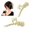 Siluannan Large Non-Slip Strong Hold Pearl Alloy Hair Claw Clips, Trendy Styling Hair Accessories for Women Teen Girls, Perfect for Thick and Thin Hair