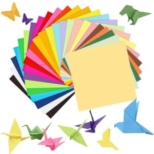 SiluFlorid 300 Sheets Origami Paper, 25 Colors Origami Paper 6x6, Double Sided Color 6" Square Oragami Paper for Scrapbook Decor, Folding Craft Kits Kids DIY School Arts Crafts