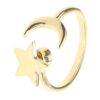 Silver Anti Star Stress Relief Spinner Rotating Rings