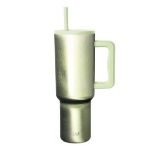 Simple Modern 40 oz Trek Tumbler with Handle and Straw Lid | Cup Holder Friendly Insulated Stainless Steel Travel Mug | Key Lime Cateye