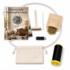 SimpleVibesXinPuwei Mandala String Art Maker Pack, Numbered Pattern on USB with 200 Brass Nails, Black Thread and Tools, Board and Frame Not Included