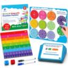 Simply magic 117 PCS Magnetic Fraction Puzzle with Tiles & Circles - Educational Fraction Magnets, Strips, Fraction Manipulatives with Decimals & Percentages for Elementary School & Homeschool