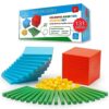 Simply magic 131 PCS Base Ten Blocks for Math - Place Value Blocks, Base 10 Math Manipulatives K-3, Math Counters, Number Blocks, Math Cubes for Kids, Counting Blocks - Kindergarten 1st 2nd 3rd Grade