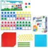 Simply magic 48 PCS Magnetic Ten Frames & 131 PCS Jumbo Magnetic Base Ten Blocks for Math