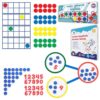 Simply Magic 75 PCS Colorful Magnetic Number Bonds & 48 PCS Magnetic Ten Frames for Math