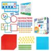 Simply Magic 82 PCS Jumbo Number Bonds and Magnetic Ten Frames Set & 131 PCS Jumbo Colorful Base Ten Blocks for Math