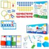 Simply Magic 84 PCS Magnetic Number Bonds & Magnetic Ten Frames Set & 141 PCS Base Ten Blocks for Math