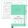 SIMSIMY Reading Journal with 104 Book Reviews, Book Journal for Books Lovers & Readers - Review and Track Your Reading Progress, Reading Log Notebook Gift, A5, Mint Green