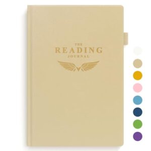 SIMVIA Reading Journal - Elegant Book Journal Reading Log for Reviews and Progress Tracking - Thoughtful Gift for Books Lovers & Readers - 110 Book Reviews (Beige)