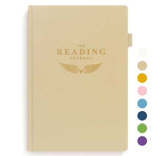 SIMVIA Reading Journal - Elegant Book Journal Reading Log for Reviews and Progress Tracking - Thoughtful Gift for Books Lovers & Readers - 110 Book Reviews (Beige)