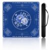 Sindlloger Mahjong Mat for Table, 31.5 x 31.5 Inch American Mahjong Mat with Printed Rules, Thick Anti-Slip Noise-Reducing Game Mat (Flowers 12)