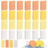 Singhoow 300 Count Compressed Facial Sponges ，Natural Cellulose Face Sponges for Estheticians Spa Cleansing Makeup Remover for Women Skin Exfoliation(Orange, Golden Yellow, Light Yellow, White)