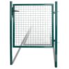 Single Door Garden Gate 39.4x59.1 Inch, Heavy-Duty Steel Metal Fence Gate with Lock and Keys, Powder-Coated Entry Gate for Patio Backyard