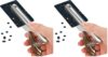 Single Hole Punch 2 Inch Reach Deep Throat Heavy Duty Tab Zinc Alloy Silver Long 1/4 Inch Hand Held Leather Punch for Scrapbook Paper ID Card PVC Badge Photos (Pack of 2)