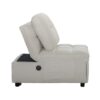 Single sofa bed without armrests, soft teddy fabric texture, skin-friendly, built-in USB charging port, side storage pocket, adjustable backrest, suitable for small apartment living rooms or studies