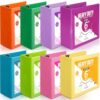 Sinload 8 Pcs 3 Ring Binder 6 Inch Capacity D Ring Binders with Pockets Large 8.5" x 11" Presentation Folder View Binder with Clear Cover for Documents, Files, Projects, Multicolor