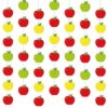Sinload 8 Pcs Apple Classroom Decorations Red Apples Garland Banner Back to School Apple Paper Cutouts Hanging Decor for Home Chalkboard First Day of School Party Supplies