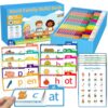 Sinoome Word Family Build Book, Fun Phonics Flash Cards, 40 Read & Rhyme Flip Books, Learn to Read for Kids Ages 4-8, Educational Flash Cards for Kindergarten, Fun Sight Words & Phonics Games